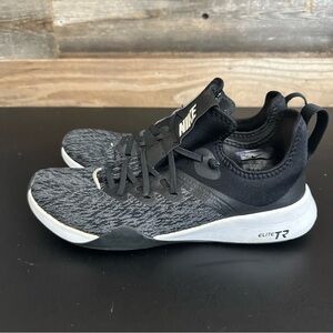 Nike Womens Foundation Elite TR Black White Running Shoes Exercise Sneakers 8.5